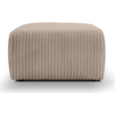 ELIO - Pouf en velours côtelé - Café