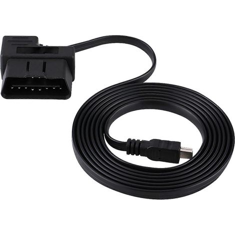 180 cm Kfz-OBDII-OBD2-EOBD-16-Pin-Diagnoseverlängerungsadapter auf Mini-USB-Kabel