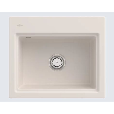 Villeroy & Boch V&B Spüle SUBWAY STYLE 60 S 60x51cm m Abtr. Alu gebü Handbet. crema (1/4)