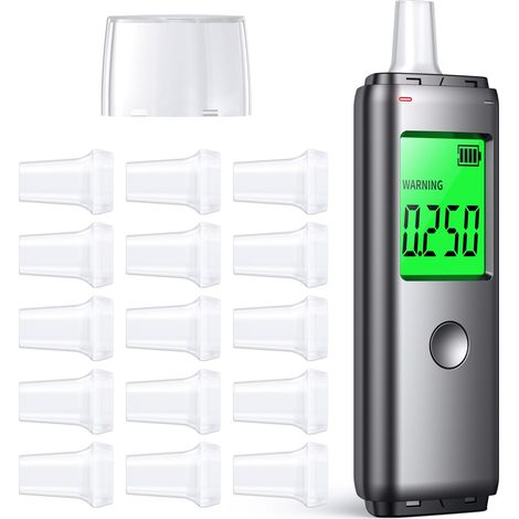 Etilometro automatico a doppia modalità, tester alcol 2 in 1, ricaricabile tramite USB, portatile, preciso e veloce, per uso personale, sicuro da condividere