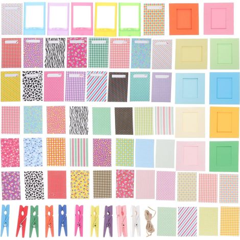 Kit Cadre Photo Instantané Compatible Mini9/8/8 avec Autocollants de Bordure Colorés Accessoires pour Appareil Photo Instantané et Bureau Décoration Famille et Voyage (1/5)