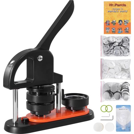 Mophorn Máquina para hacer botones: 2,28 pulgadas, kit de bricolaje para familias, 500 piezas y cortador circular (1/5)