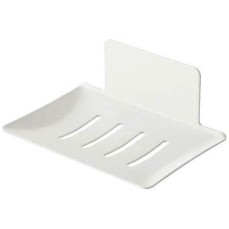 1pc Porte-Savon Mural, Porte-Savon adhésif en acier au carbone pour Cuisine,Salle de Bain, Utilisé pour Stocker éponge Savon Brosse(blanc) (1/3)