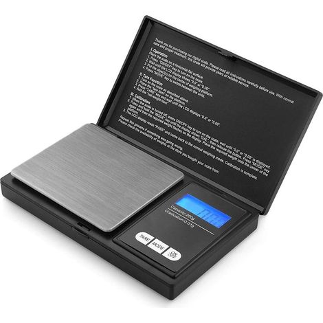 Balance numérique de poche 200 x 0,01 g, écran LCD, précision pour bijoux, tablettes, etc. (1/4)