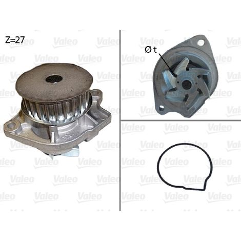 Pompe à eau, refroidissement du moteur Valeo 506576 AUDI 036121005B 036121005E