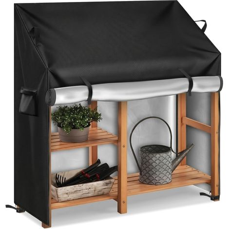 Housse d'armoire extérieure imperméable et résistante aux UV, Housse de Banc d'empotage, Protection de Table 'extérieur pour Jardin Toutes Saisons 48x45x20 Pouces. (1/5)