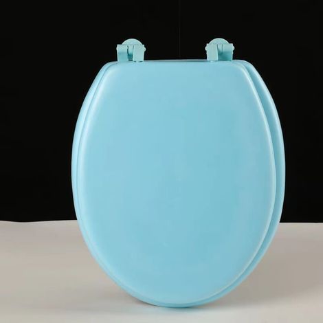 Toilet seat cover for bathroom, EVA toilet seat warmer, waterproof, removable cushion (Size: Blue O type)