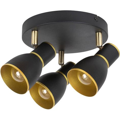 Spot plafond métal Mackenzie noir/or 3xE14 Rabalux 5607 (1/5)