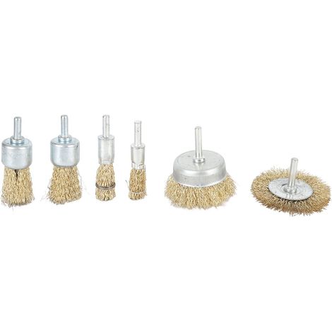 Brosse Métallique Acier Inoxydable - Pour Perceuse Électrique - Nettoyage Rouille Peinture Soudure - Lot De 6 Pièces (1/5)