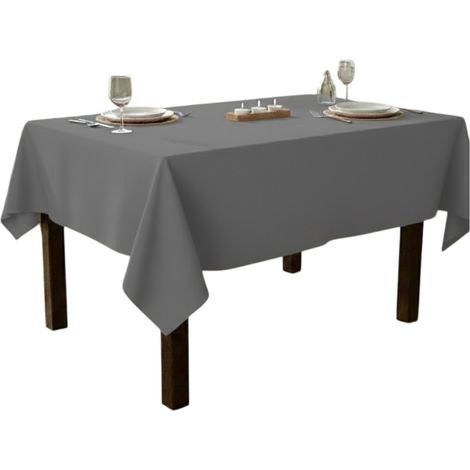 Nappe en polyester Essentiel 145 x 240 cm gris souris