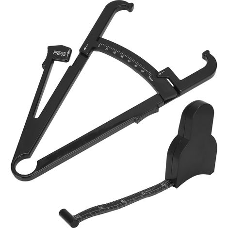 Ruban de mesure corporelle 150 cm noir pour suivi de perte de poids et tour de taille (1/5)