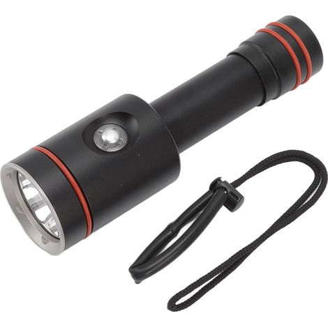Lampe torche de plongée 5000 lm, éclairage d'appoint portable pour la photographie sous-marine, étanche jusqu'à 100 m (IPX8). (1/5)
