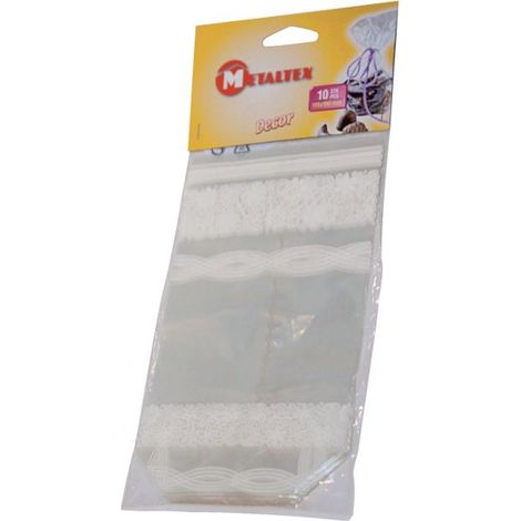 Lote de 10 sobres transparentes decorados con &lt&gt en celofán Pm - Metaltex
