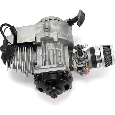 Senderpick – Moteur 49CC 2 temps à traction pour Pocket Bike – Compatible Mini Dirt Bike, ATV, Scooter – Unité moteur complète avec embrayage et carburateur