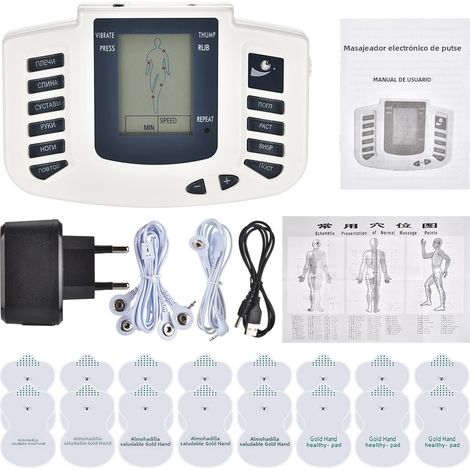 Estimulador Muscular EMS TENS Masajeador Corporal Para Adelgazamiento Y Relajación De Pulsos Acupuntura De Frecuencia Baja Terapia Digital Hailicare (1/5)