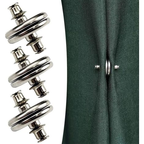2 paires d'embrasses magnétiques, attaches magnétiques pour rideaux, accessoires pour rideaux, poids pour rideaux, aimants pour rideaux, aimant pour rideau de douche empêchant les fuites (1/5)