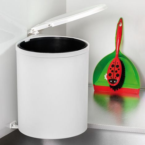 Cubo de plástico redondo Blanco 13L EMUCA Ø277 x H.355 mm - 8035815