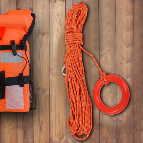 30 m langes, reflektierendes Kletter- und Fluchtseil für den Außenbereich, 0,8 cm Durchmesser, schwimmfähig, wasserfest (1/5)