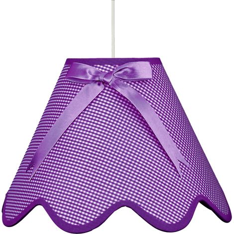 Suspension Candellux Lola Ø40 violet blanc E27 en tissu (1/2)