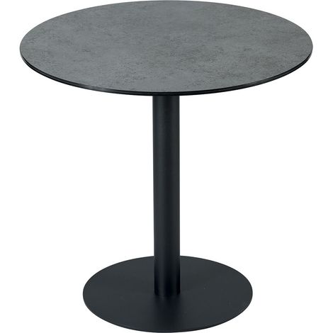 SADA - Table de Repas Aspect Céramique Piètement Anthracite (1/3)