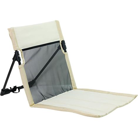 Chaise de plage pliante, portable, légère, basse, pour camping, avec sac de rangement, pour la pêche, les barbecues, la randonnée, les voyages, les activités extérieures, blanc .Chaises plage (1/5)
