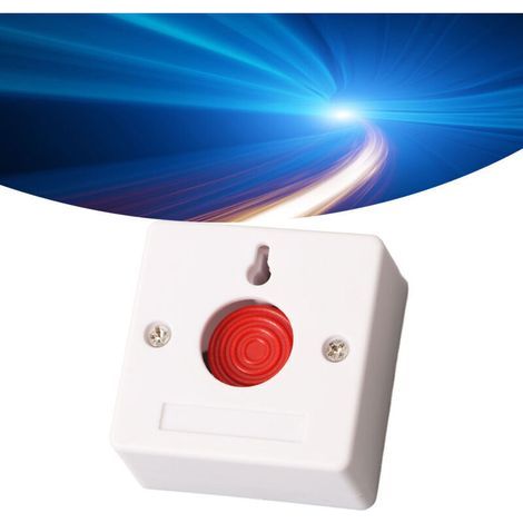 Bouton D'alarme Incendie Urgence Avec Clé 250V Et 4 Bouchons Porte En EVA Réutilisables Pour Tiroirs Armoires (1/3)