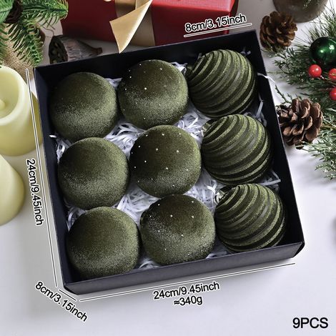Boule De Noel - 9 Pièces - Diamètre 8 Cm - Résistantes Aux Chocs - Décorations Pour Arbre De Noël (1/5)