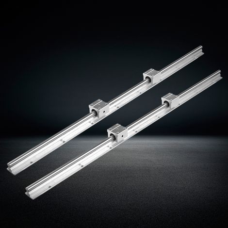 SBR12-800mm Roulement linéaire de 12 mm, 2 rails de glissement, 4 glissières (1/5)