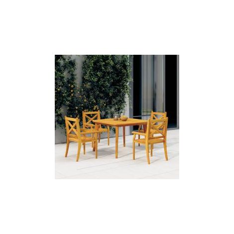 Table de jardin 110x110x75 Bois d'acacia solide
