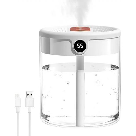 Humidificador de aire, 2000 ml, indicador de humedad, 3 modos, para dormitorio