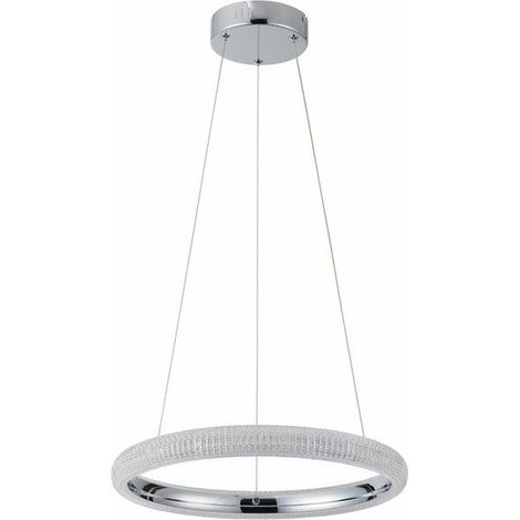 Lampada a sospensione cromata Ring Ø40 LED 18W Reality (1/3)
