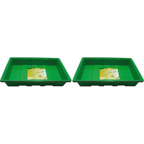 2 - Plateau Culture - Graines - Pour Pots Tourbe - Usage Plantes Variées - Noir - 35x23,5cm (1/2)