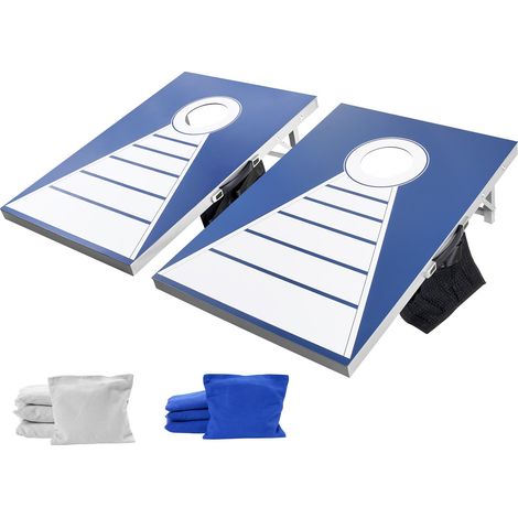 Jeu de Cornhole 91,5x61 cm, Planche de Jeu de Poche Portable et Pliable, Babette en Aluminium, Résistant aux Intempéries, avec 8 Sacs de Haricots, pour Intérieur Extérieur Jardin Plage Camping (1/5)