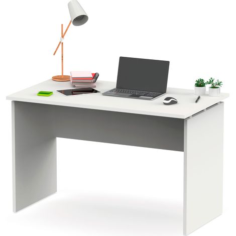 Briebe Zenith Escritorio, Mesa de Ordenador Oficina, Estudio 76 x 120 x 68 cm, Despacho, Habitación, Desk Blanco (1/5)