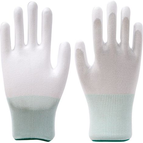 10 lot de en Nylon piqué Libre Machine Quilting Gants Grip Grip Finger Handip Grip(Blanc + Vert)