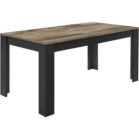Mesa BASIC negro mate/Pero 180 x 79 x 90 cm