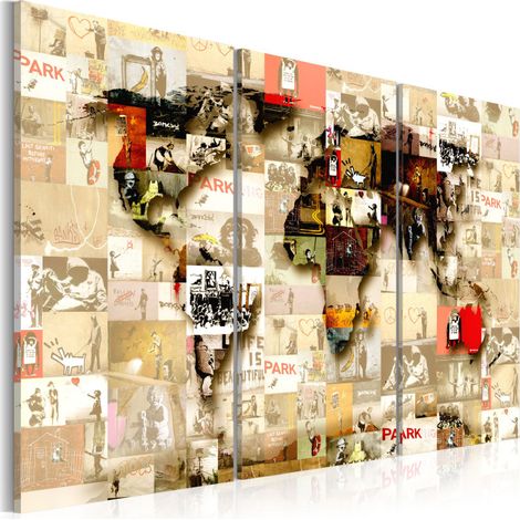 Tableau Imprimé "Graffiti World" 60 x 90 cm (1/2)