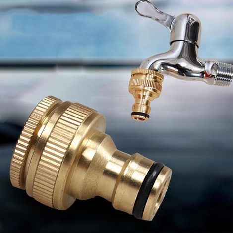 Raccords standard à 4 et 6 points pour machines à laver, tuyaux d'eau, robinets, pistolets de lavage de voitures et tétines de bouteilles à connexion rapide. (1/5)
