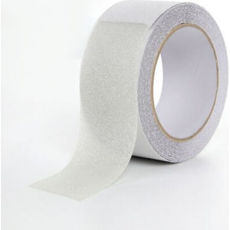 Ruban antidérapant en PVC de couleur transparente mate, 5m x 5cm, pour escaliers, marches, sols, décoration de sécurité (1/4)