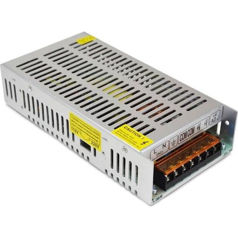 Alimentation à découpage 200W 24V DC 8.5A – Efficacité 81% – Protection contre surcharge – Température de fonctionnement 0 à 50°C (1/5)