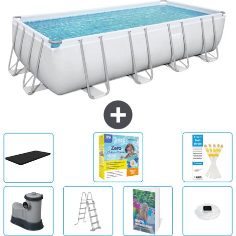 Bestway Bestway Power Steel Rectangulaire - 549x274x122 cm - 8-pièces S526 (1/4)