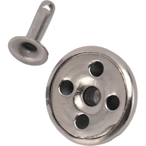 Kit de rivets en cuir de 18 mm, antirouille, inaltérables et durables, en fer argenté. Accessoires pour la création de bracelets, chapeaux et ceintures en cuir. (1/5)