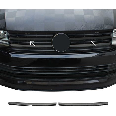 Moulure de Grille de Calandre Compatible avec VW T6 Transporter 15-22, Garniture Baguette de Calandre en Acier Inoxydable Argent Foncé (1/5)