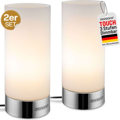 Monzana lampade da tavolo 2 pz lampada da comodino scrivania funzione touch 3 livelli di luminosità abat jour soggiorno
2er Set Golau (de)
