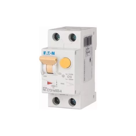 Eaton FI-/LS-Schalterkombination, 13 A, 30 mA, Auslösecharakteristik LS-Schalter: C, 1p + N, Auslösecharakteristik FI-Schalter: A, 236963 (1/2)