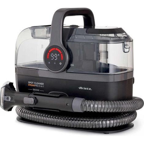 Ariete 2484 Spot Cleaner Steam PRO Pulitore a vapore 5in1 1800W doppio serbatoio 3 modalita' pet care colore Nero