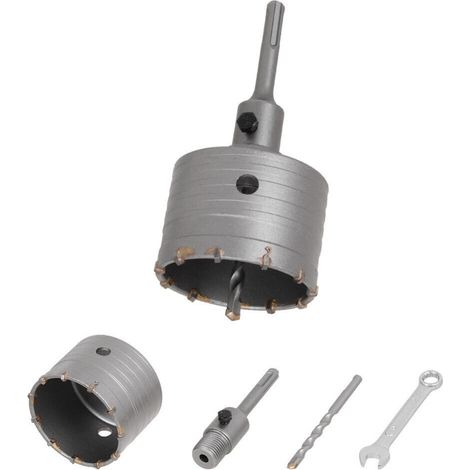 Foret Creux - 68 mm et 82 mm - Pour Perceuse à Percussion SDS Plus - Foret à Fraiser et Percer - Lot de 2 (1/5)