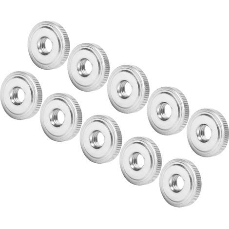 10 écrous moletés, tournés à la main, en acier au carbone, tête monocouche, fixations M8, GB807 (1/5)