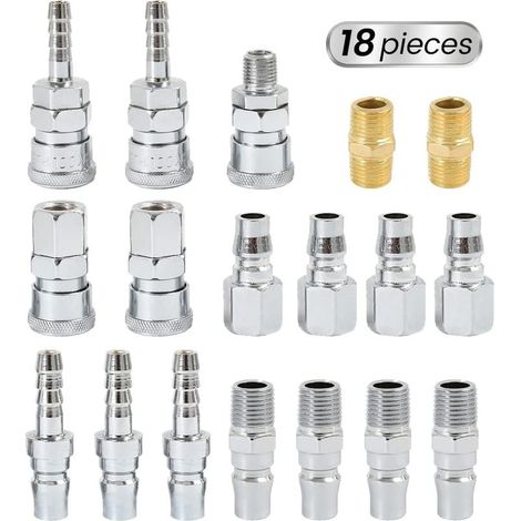 Nitto 18-teiliges 1/4" BSP Druckluft-Schnellkupplungsset für Kompressoren (1/5)