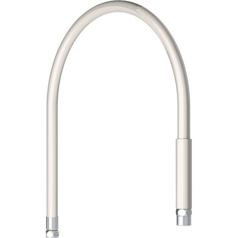 Delabie – Flexible sanitaire blanc 1,20m – Hytrel antisalissure – Raccord FF 15x21 – Pression max 5 bar – Température max 70 °C (1/5)